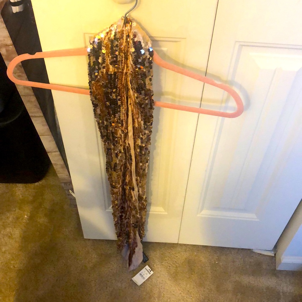 Sequin circle scarf